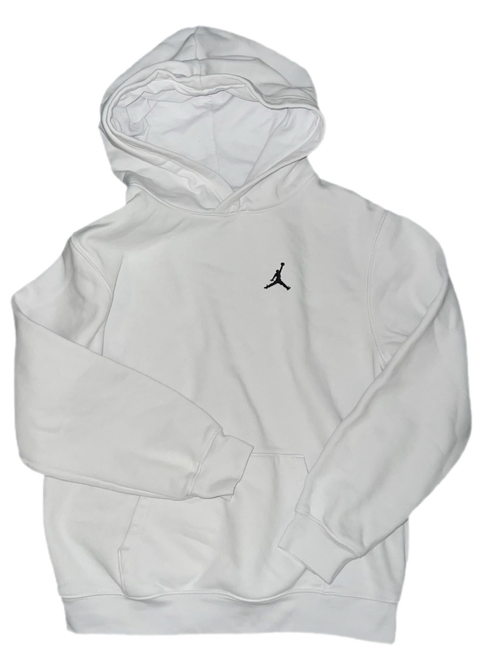 Jordan White Hoodie with Black Jumpman